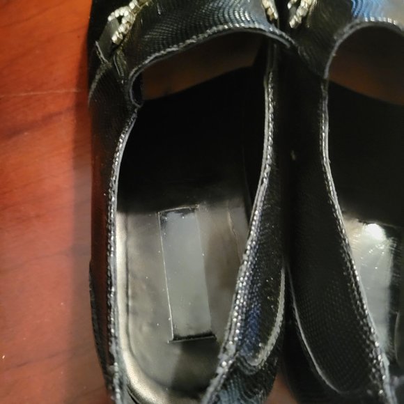 Giovanni Conti Italian black slip on crystal shoes, size 46 European/13 Us - Picture 6 of 16